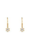 kolczyki wiszące złoto żółte 750/18 K Diament 0.17 ct, 2 kamienie, w-si