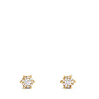 kolczyki wkrętki złoto żółte 750/18 K Diament 0.17 ct, 2 kamienie, w-si Ø4.5 mm