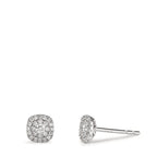 kolczyki wkrętki złoto białe 750/18 K Diament 0.18 ct, w-si Ø5 mm