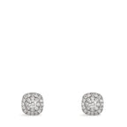 kolczyki wkrętki złoto białe 750/18 K Diament 0.18 ct, w-si Ø5 mm