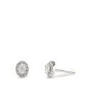 kolczyki wkrętki złoto białe 750/18 K Diament 0.58 ct, w-si