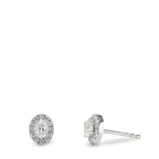 kolczyki wkrętki złoto białe 750/18 K Diament 0.58 ct, w-si
