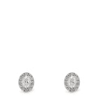 kolczyki wkrętki złoto białe 750/18 K Diament 0.58 ct, w-si
