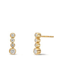 kolczyki wiszące złoto żółte 750/18 K Diament 0.27 ct, 8 kamienie, w-si
