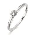 pierścionek złoto białe 750/18 K Diament 0.06 ct, 7 kamienie, w-si