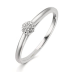 pierścionek złoto białe 750/18 K Diament 0.06 ct, 7 kamienie, w-si