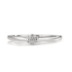 pierścionek złoto białe 750/18 K Diament 0.06 ct, 7 kamienie, w-si