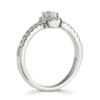 pierścionek złoto białe 750/18 K Diament 0.37 ct, w-si