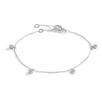 bransoletka złoto białe 750/18 K Diament 0.24 ct, 28 kamienie, w-si