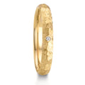 obrączka partnerska złoto żółte 750/18 K Diament 0.014 ct, w-si