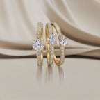 pierścionek zaręczynowy złoto żółte 750/18 K Diament 0.47 ct, [Brillant], w-si, Diament 0.18 ct, 18 kamienie, [Brillant], w-si