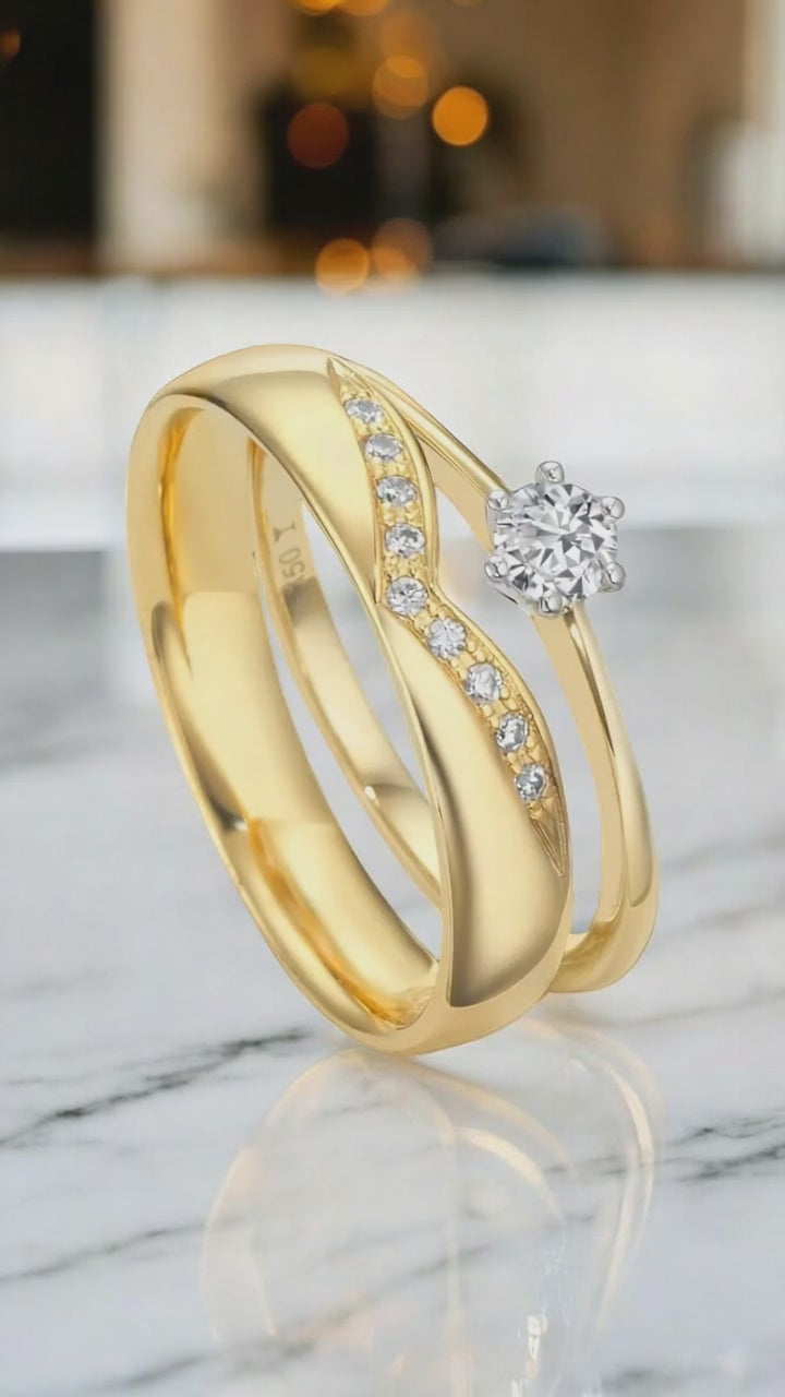 obrączka partnerska tantal 999 Diament 0.10 ct, w-si